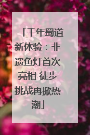 千年蜀道新体验：非遗鱼灯首次亮相 徒步挑战再掀热潮