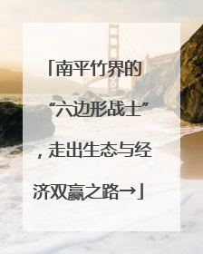 南平竹界的 “六边形战士”，走出生态与经济双赢之路→