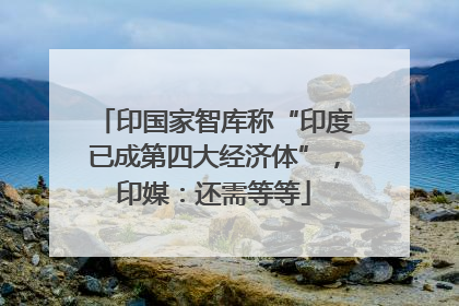 印国家智库称“印度已成第四大经济体”，印媒：还需等等