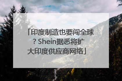 印度制造也要闯全球？Shein据悉将扩大印度供应商网络