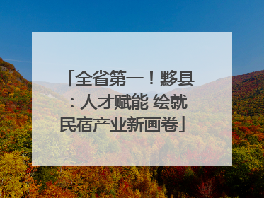 全省第一！黟县：人才赋能 绘就民宿产业新画卷