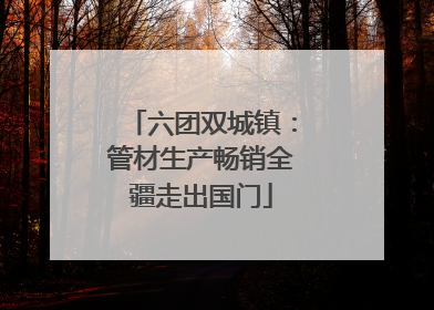 六团双城镇：管材生产畅销全疆走出国门