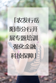 农发行岳阳市分行开展专题培训 强化金融科技保障
