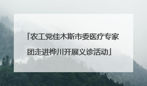 农工党佳木斯市委医疗专家团走进桦川开展义诊活动