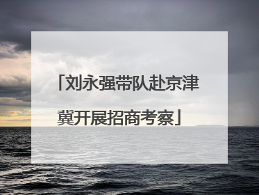 刘永强带队赴京津冀开展招商考察