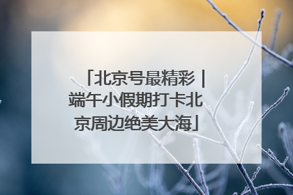 北京号最精彩｜端午小假期打卡北京周边绝美大海