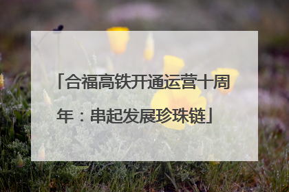 合福高铁开通运营十周年：串起发展珍珠链