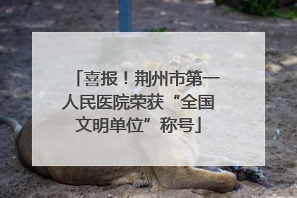 喜报！荆州市第一人民医院荣获“全国文明单位”称号