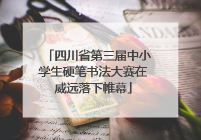 四川省第三届中小学生硬笔书法大赛在威远落下帷幕