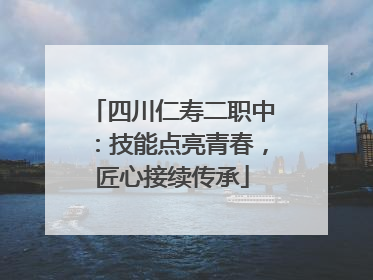 四川仁寿二职中：技能点亮青春，匠心接续传承