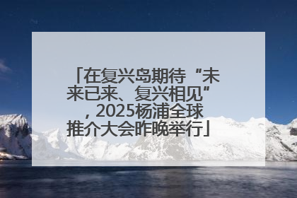 在复兴岛期待“未来已来、复兴相见”，2025杨浦全球推介大会昨晚举行
