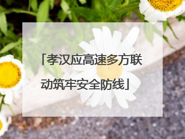 孝汉应高速多方联动筑牢安全防线