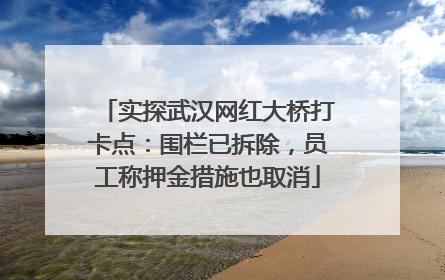 实探武汉网红大桥打卡点：围栏已拆除，员工称押金措施也取消