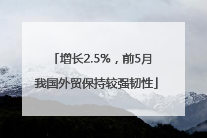增长2.5%，前5月我国外贸保持较强韧性