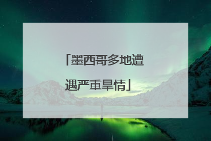 墨西哥多地遭遇严重旱情