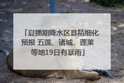 夏播期降水区县精细化预报 五莲、诸城、蓬莱等地19日有暴雨