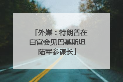 外媒：特朗普在白宫会见巴基斯坦陆军参谋长