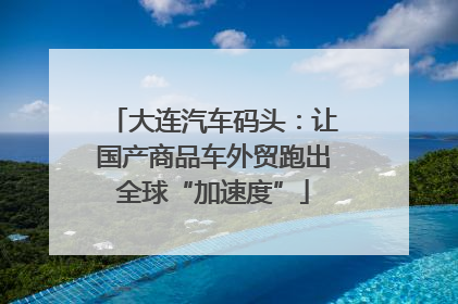 大连汽车码头：让国产商品车外贸跑出全球“加速度”