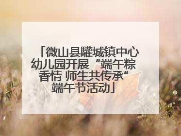 微山县驩城镇中心幼儿园开展“端午粽香情 师生共传承”端午节活动