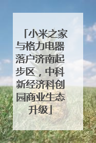 小米之家与格力电器落户济南起步区，中科新经济科创园商业生态升级