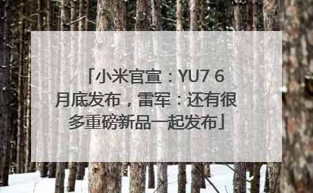 小米官宣：YU7 6月底发布，雷军：还有很多重磅新品一起发布