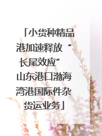 小货种精品港加速释放“长尾效应” 山东港口渤海湾港国际件杂货运业务