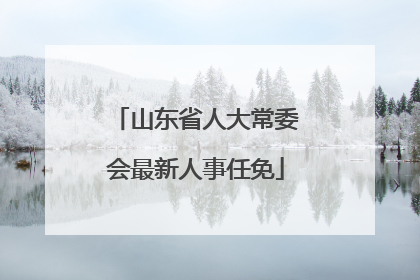 山东省人大常委会最新人事任免