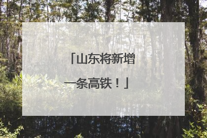 山东将新增一条高铁！