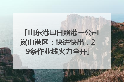 山东港口日照港三公司岚山港区：快进快出，29条作业线火力全开