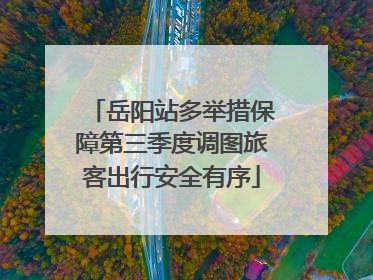 岳阳站多举措保障第三季度调图旅客出行安全有序