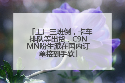 工厂三班倒，卡车排队等出货，C9NMN盼生派在国内订单接到手软