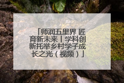 师润五里界 匠育新未来丨学科创新托举乡村学子成长之光（视频）