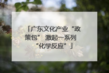 广东文化产业“政策包” 激起一系列“化学反应”