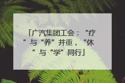 广汽集团工会：“疗”与“养”并重，“休”与“学”同行