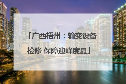 广西梧州：输变设备检修 保障迎峰度夏