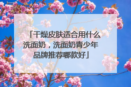 干燥皮肤适合用什么洗面奶，洗面奶青少年品牌推荐哪款好