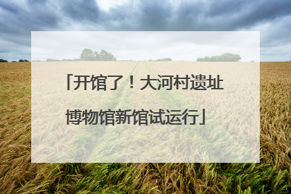 开馆了！大河村遗址博物馆新馆试运行