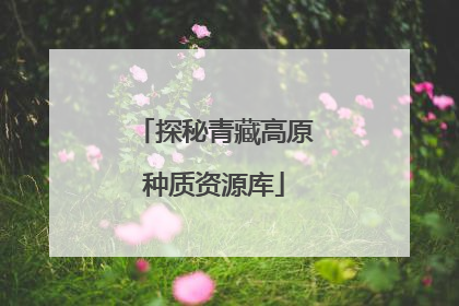 探秘青藏高原种质资源库