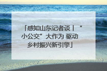 感知山东记者谈丨“小公交”大作为 驱动乡村振兴新引擎