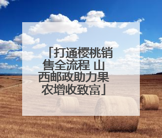 打通樱桃销售全流程 山西邮政助力果农增收致富