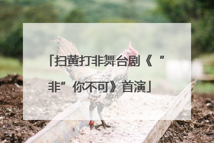 扫黄打非舞台剧《“非”你不可》首演
