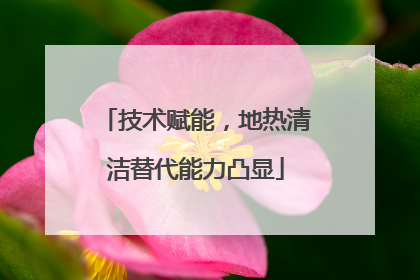 技术赋能，地热清洁替代能力凸显