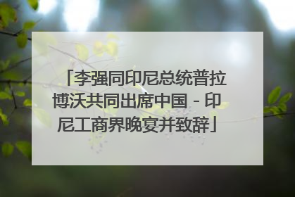 李强同印尼总统普拉博沃共同出席中国－印尼工商界晚宴并致辞