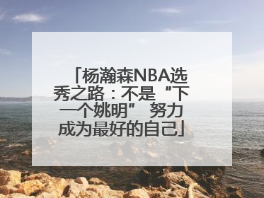 杨瀚森NBA选秀之路：不是“下一个姚明” 努力成为最好的自己