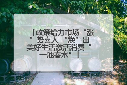 政策给力市场“涨”势喜人 “焕”出美好生活激活消费“一池春水”