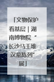 文物保护看基层｜湖南博物院“长沙马王堆汉墓陈列”展