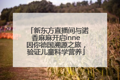 新东方直播间与诺香麻麻开启inne因你德国溯源之旅，验证儿童科学营养