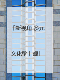 新视角 多元文化壁上观