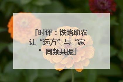 时评：铁路助农让“远方”与“家”同频共振