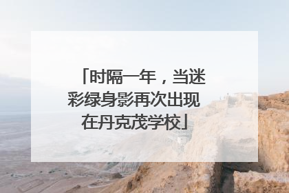 时隔一年，当迷彩绿身影再次出现在丹克茂学校